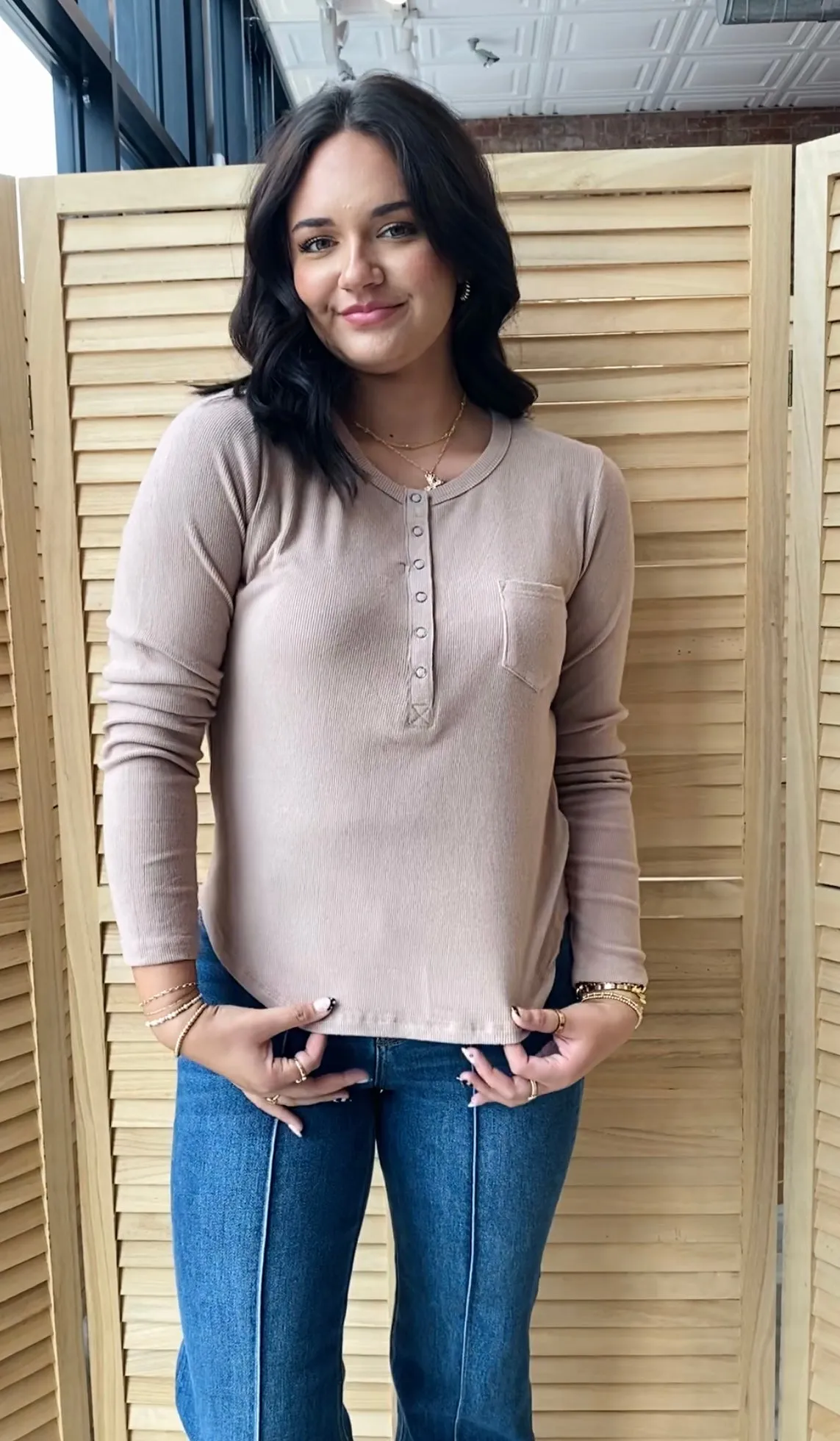 Meant For Me Knit Top | Taupe