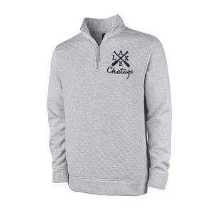Men's Quilted 1/4 Zip Sweatshirt With any Lake Name