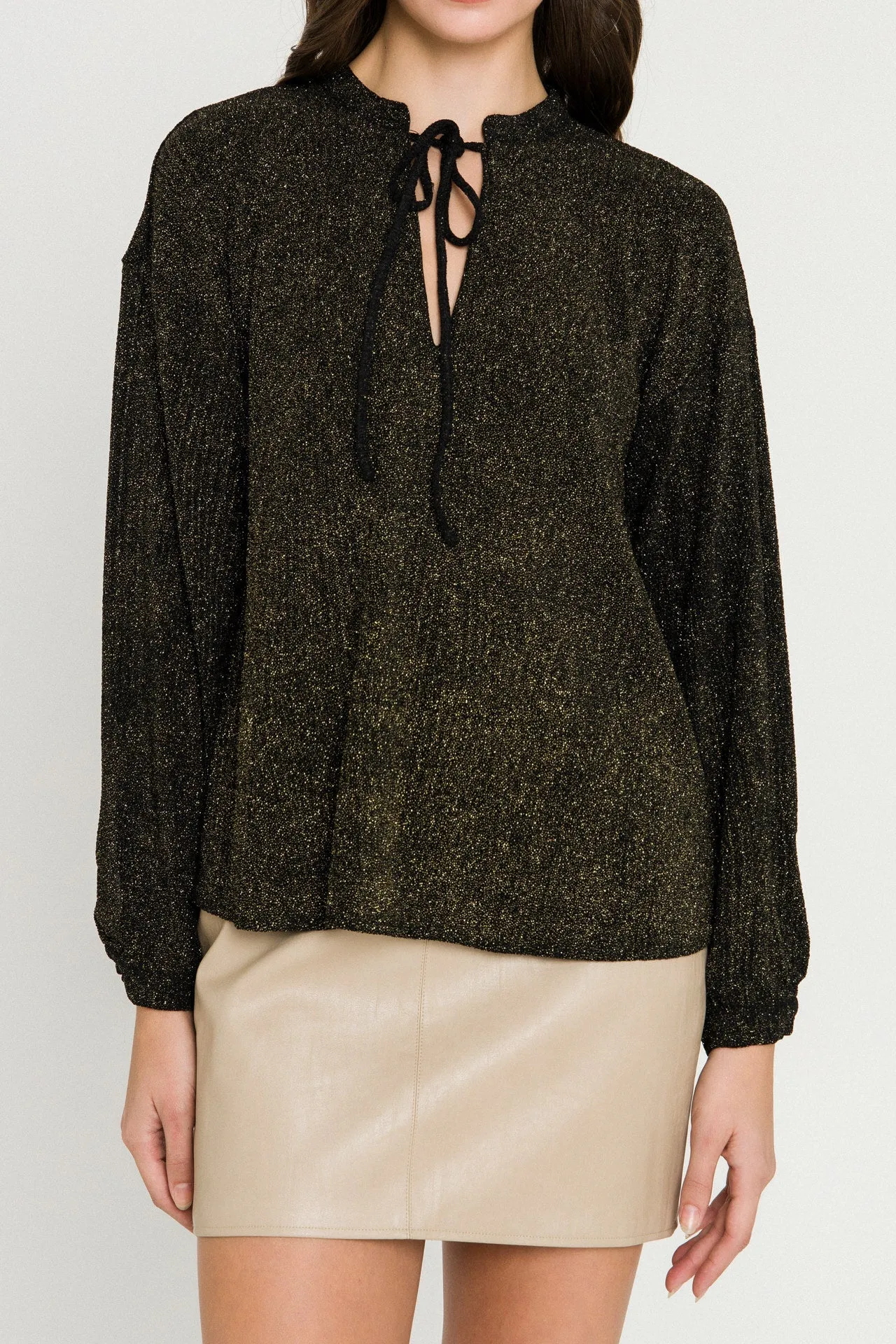 Metallic Knit Top