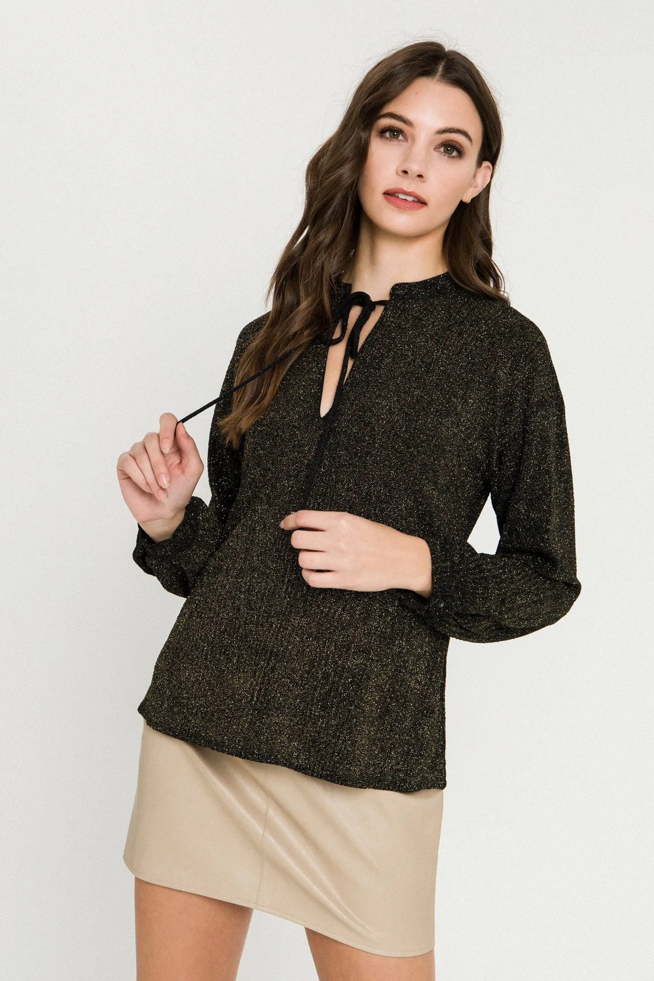 Metallic Knit Top