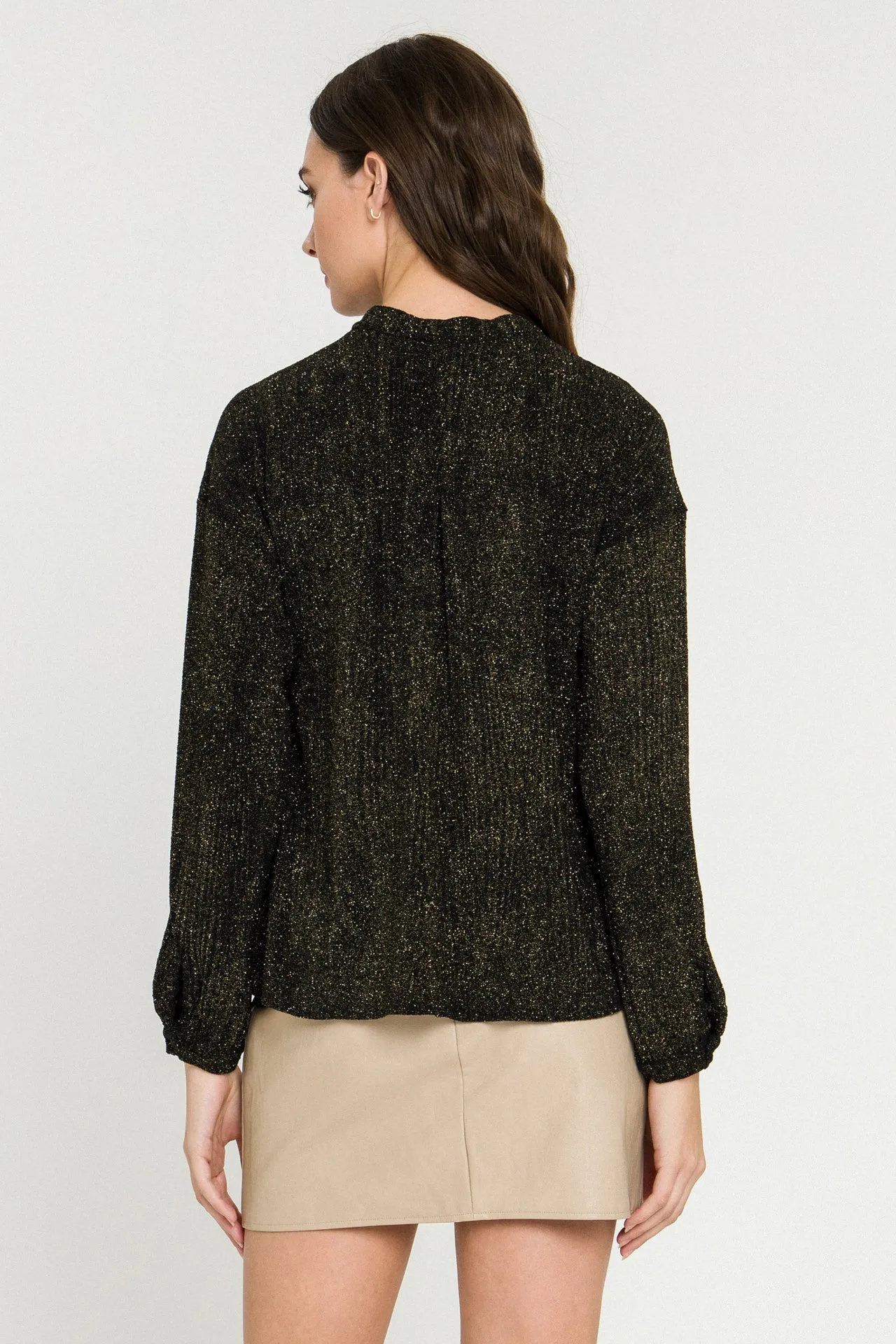Metallic Knit Top