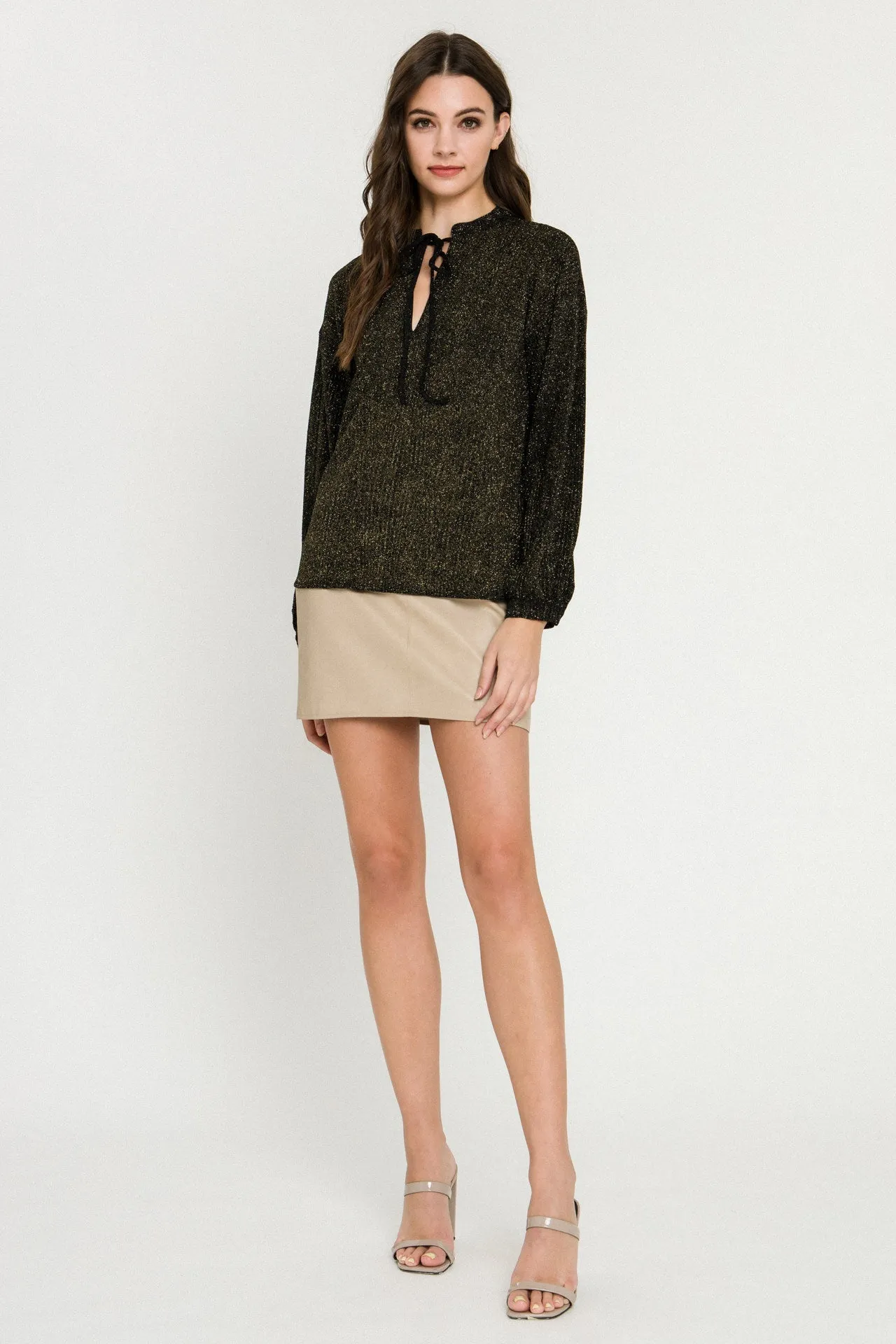 Metallic Knit Top