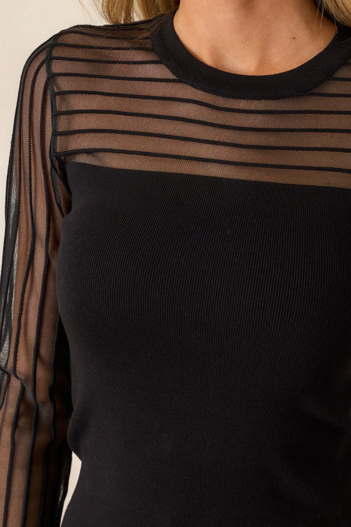 MINKPINK Kenzie Black Knit Top