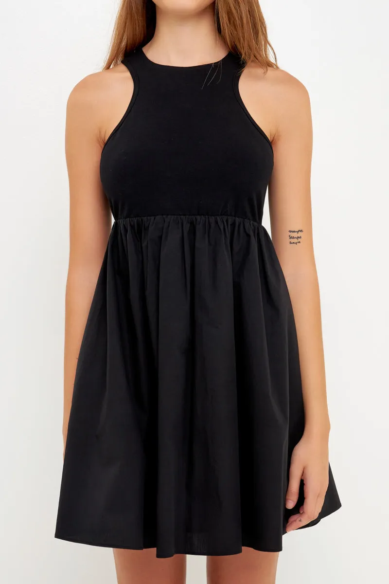 Mixed Media Racerback Voluminous Mini