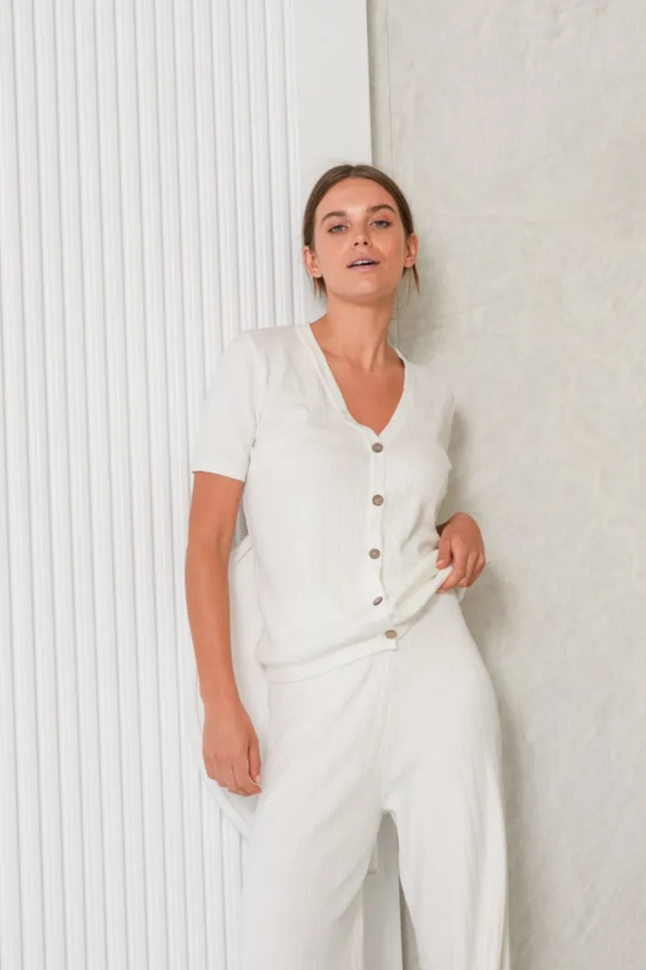 NADIA KNIT TOP - Ivory