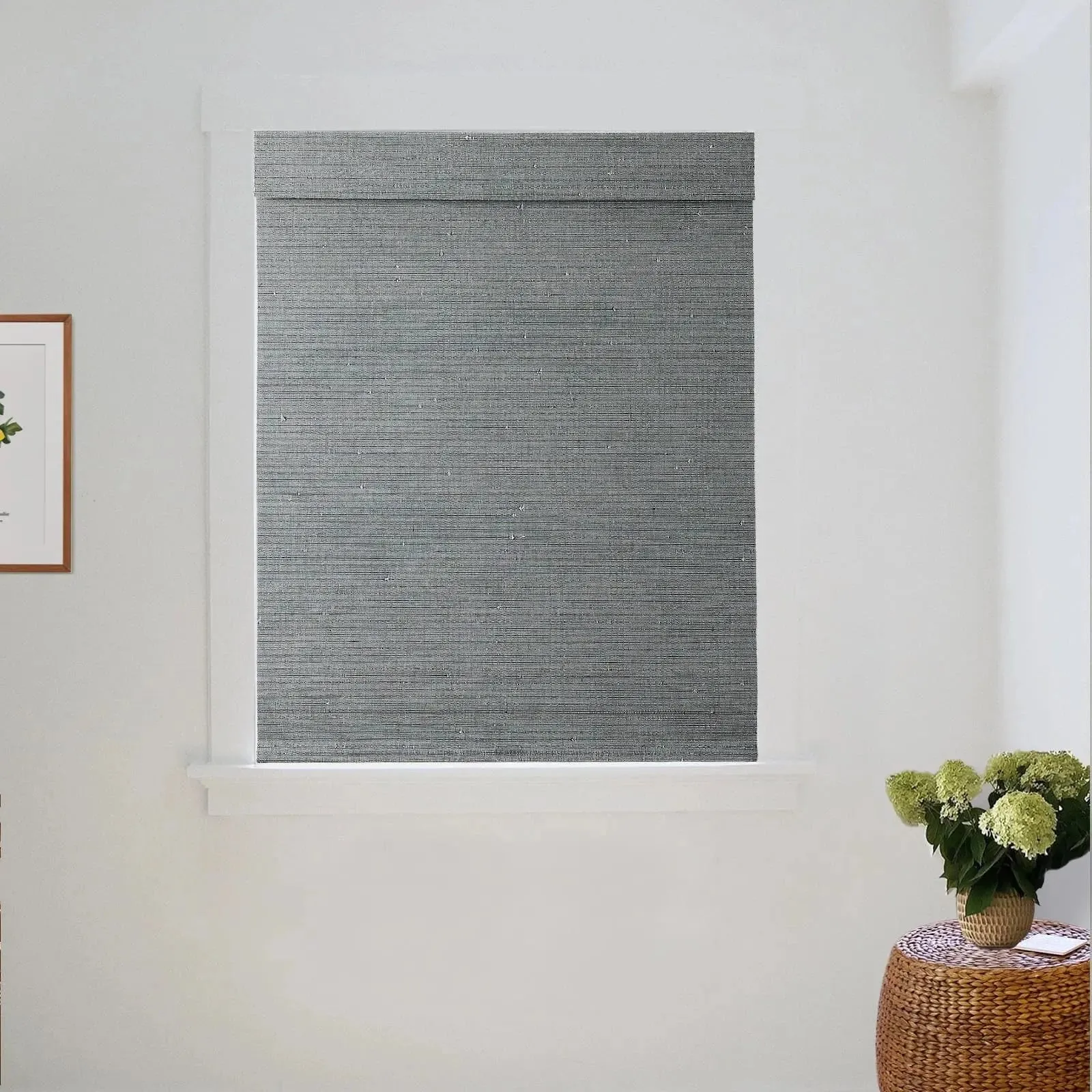Natural Paper Bamboo Woven Shade - Blue