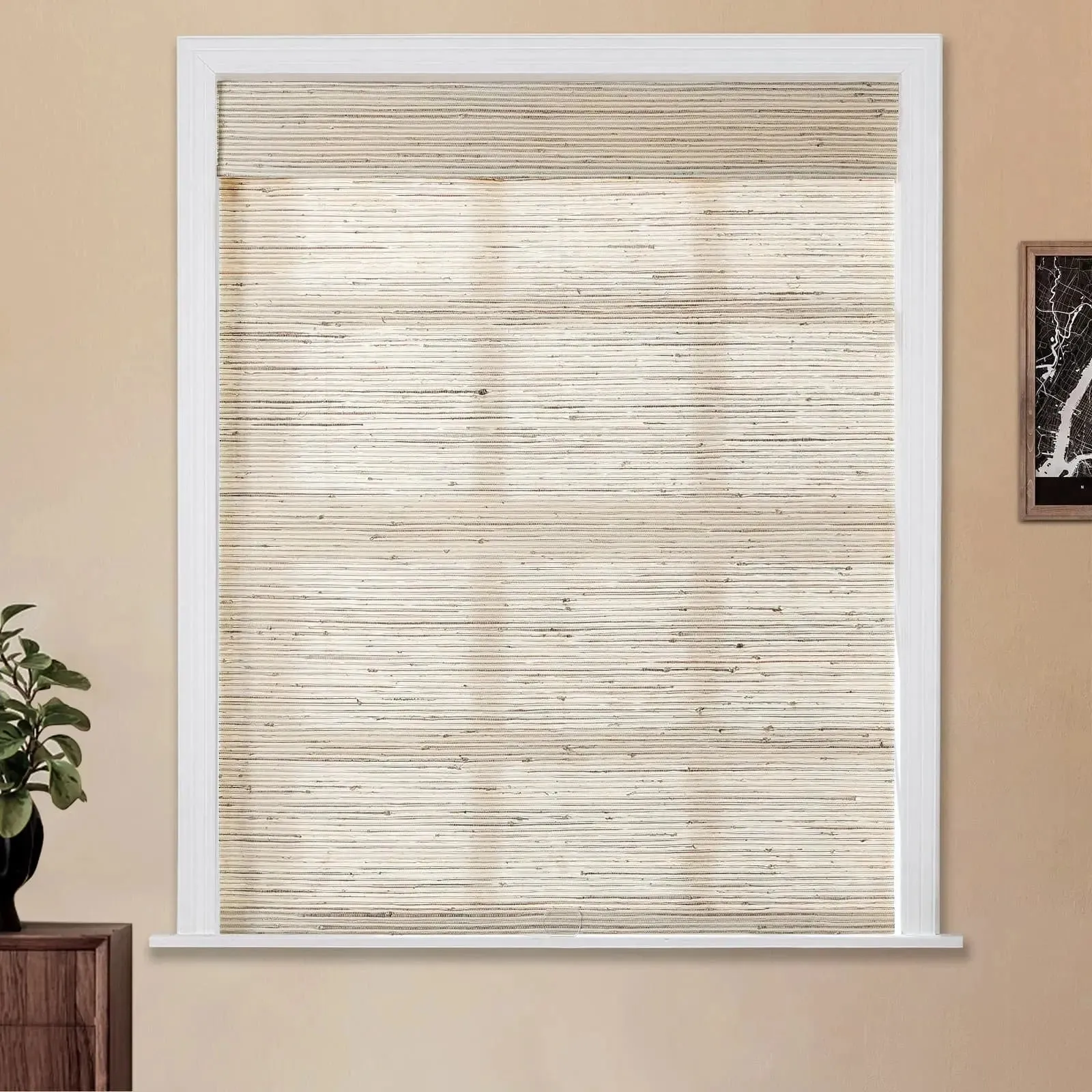 Natural Ramie Bamboo Woven Shade - Beige Brown