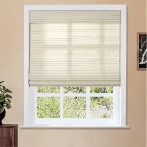 Natural Ramie Bamboo Woven Shade - Beige White