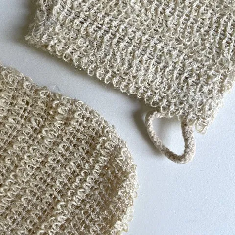 natural ramie exfoliating bath glove