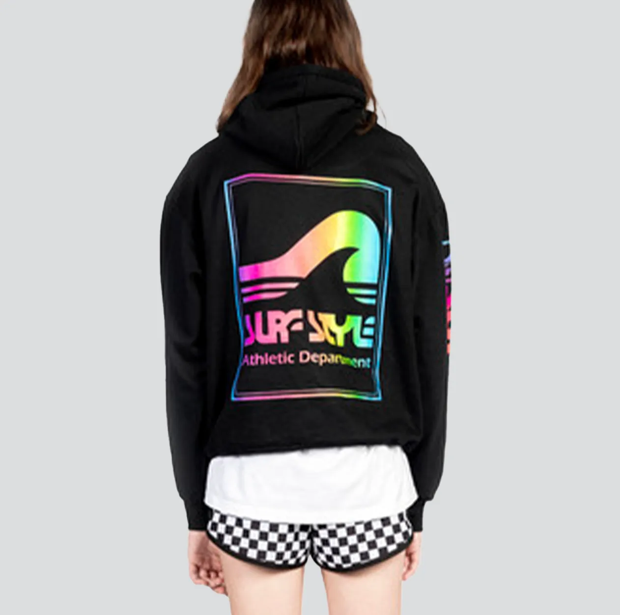 Neon Box Logo Athletic Hoodie