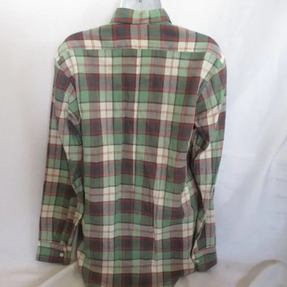 NEW DRIES VAN NOTEN Button-Up Plaid Blouse Top Shirt 36 GREEN BLUE