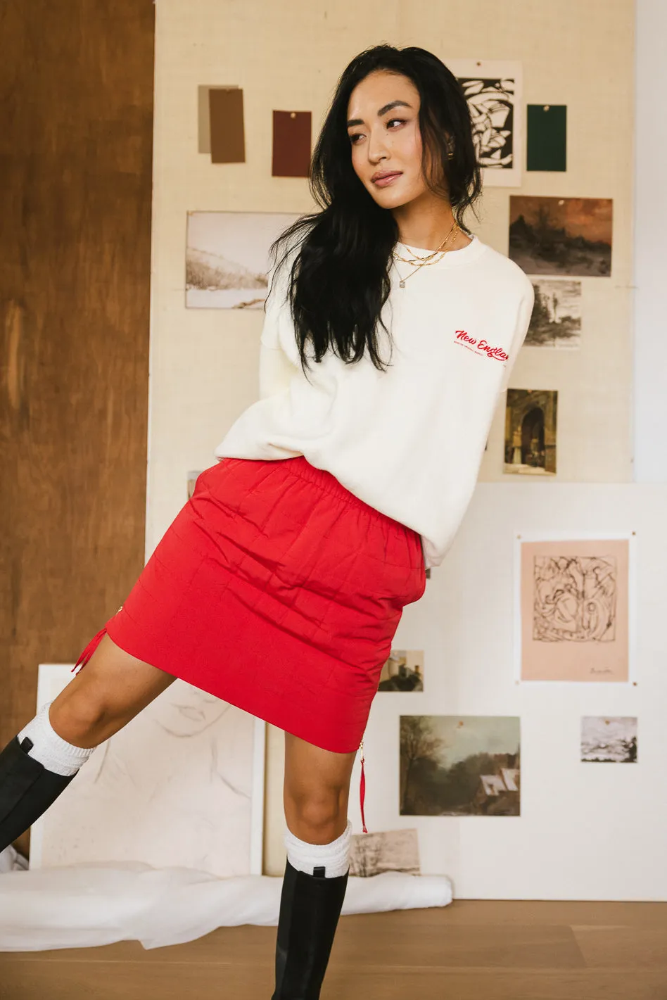 New England Embroidered Sweatshirt