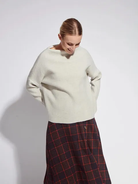 Nicoletta Beige Woman Wool Longsleeve | Stapf