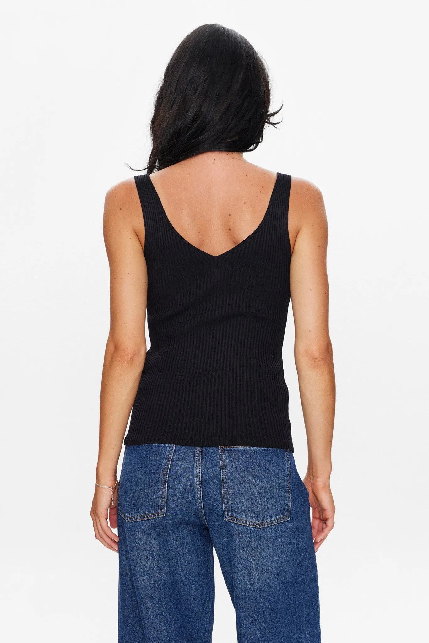 NUCERYS KNIT TOP - Caviar