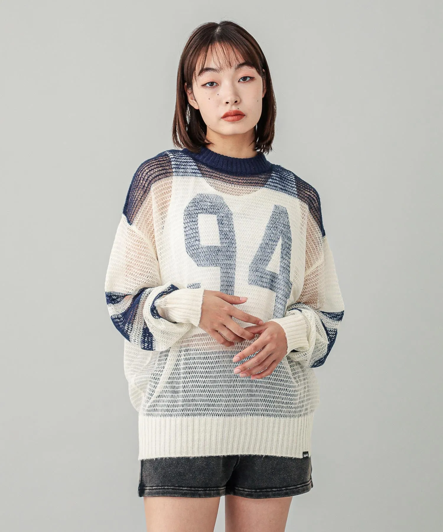 NUMBERING KNIT TOP
