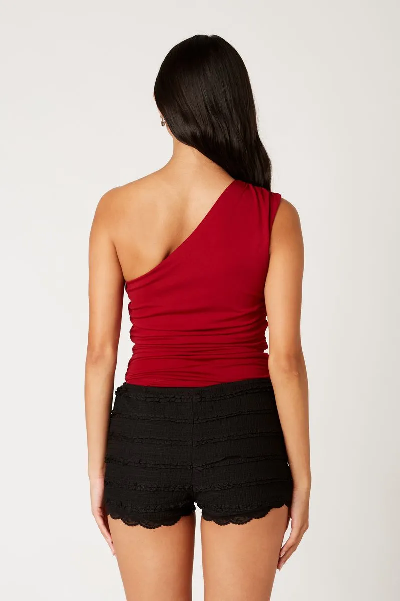 One Shoulder Knit Top