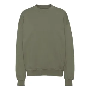 Organic Oversized Crew dusty olive