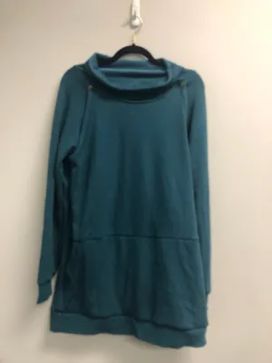 Outlet 6877 - Latched Mama Harbor Snap Nursing Pullover - Peacock - 1X
