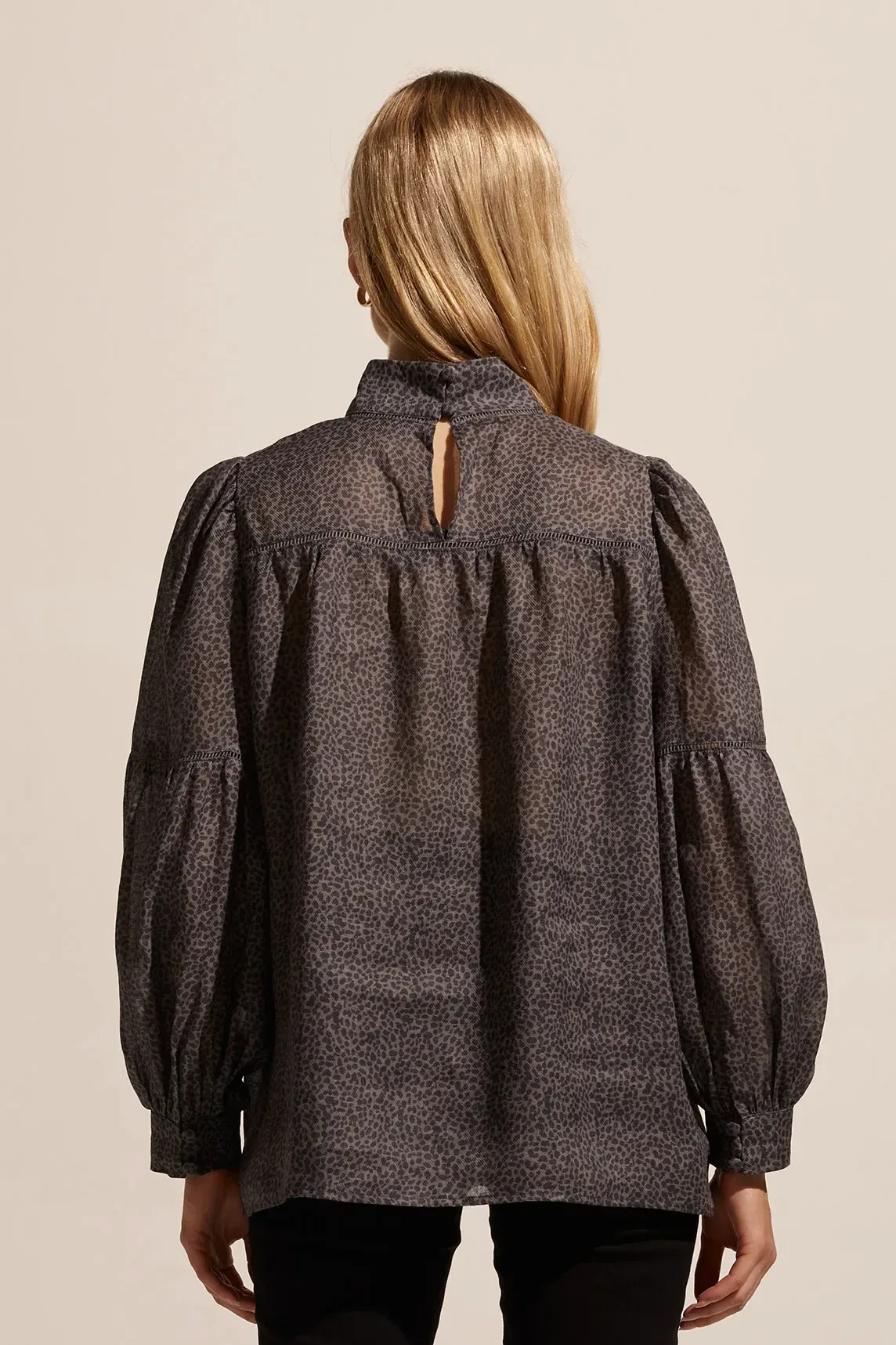 Pace Top in Graphite Leopard