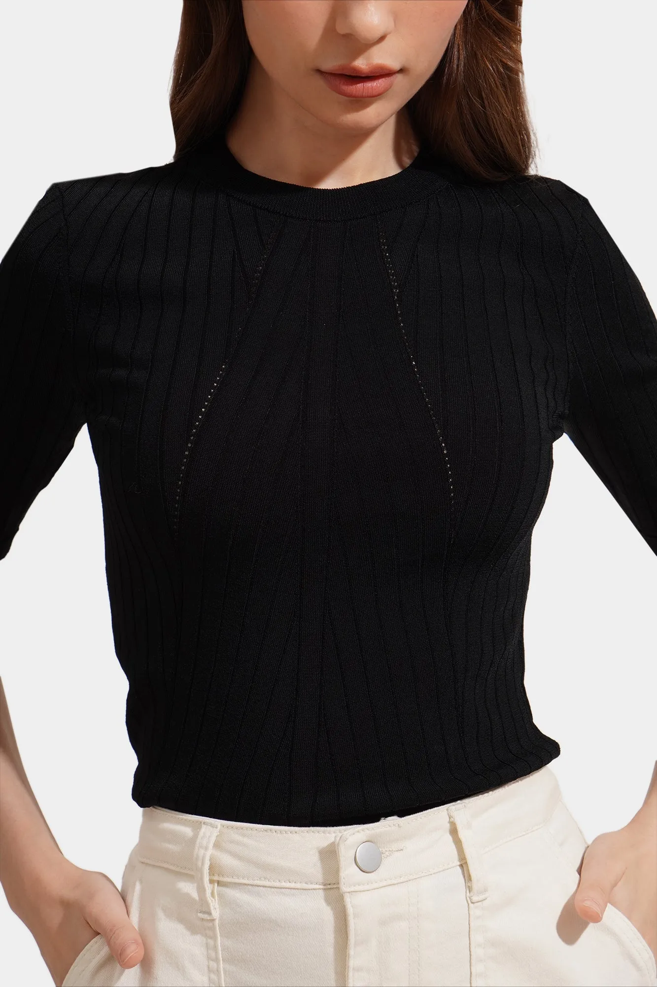 Patterned Knit Top