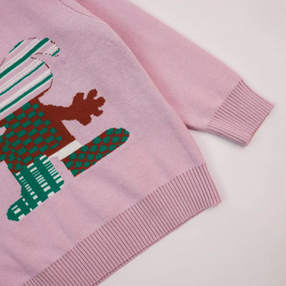 Patterned Sweater For Girls 7271