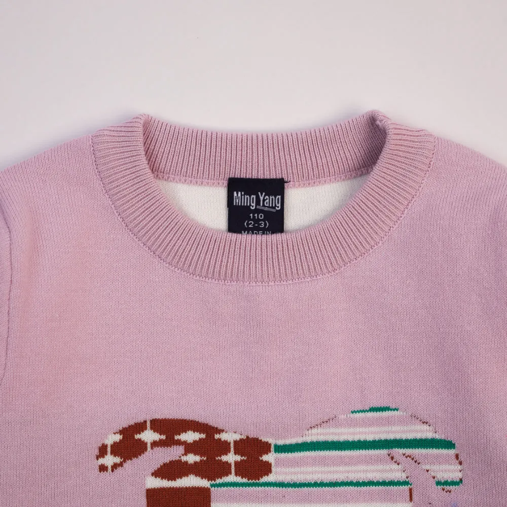 Patterned Sweater For Girls 7271