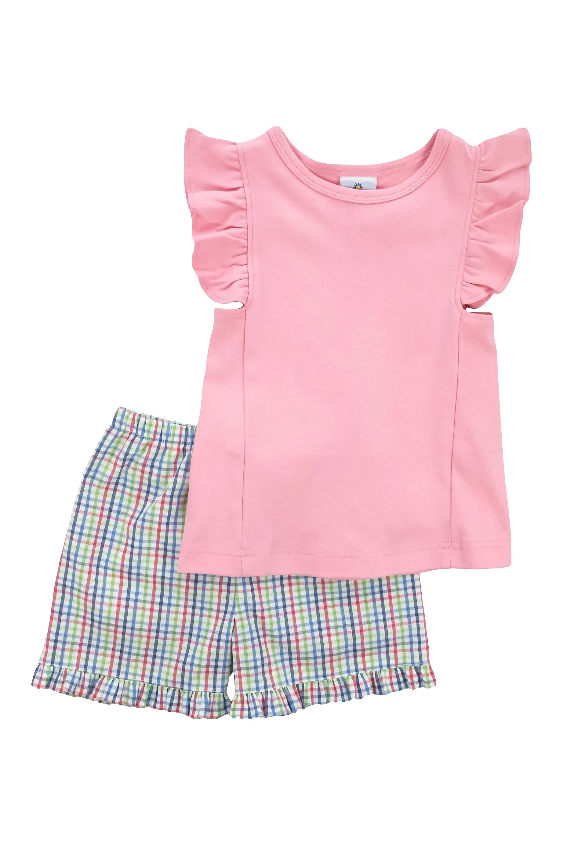 Pink Ruffle Knit Top