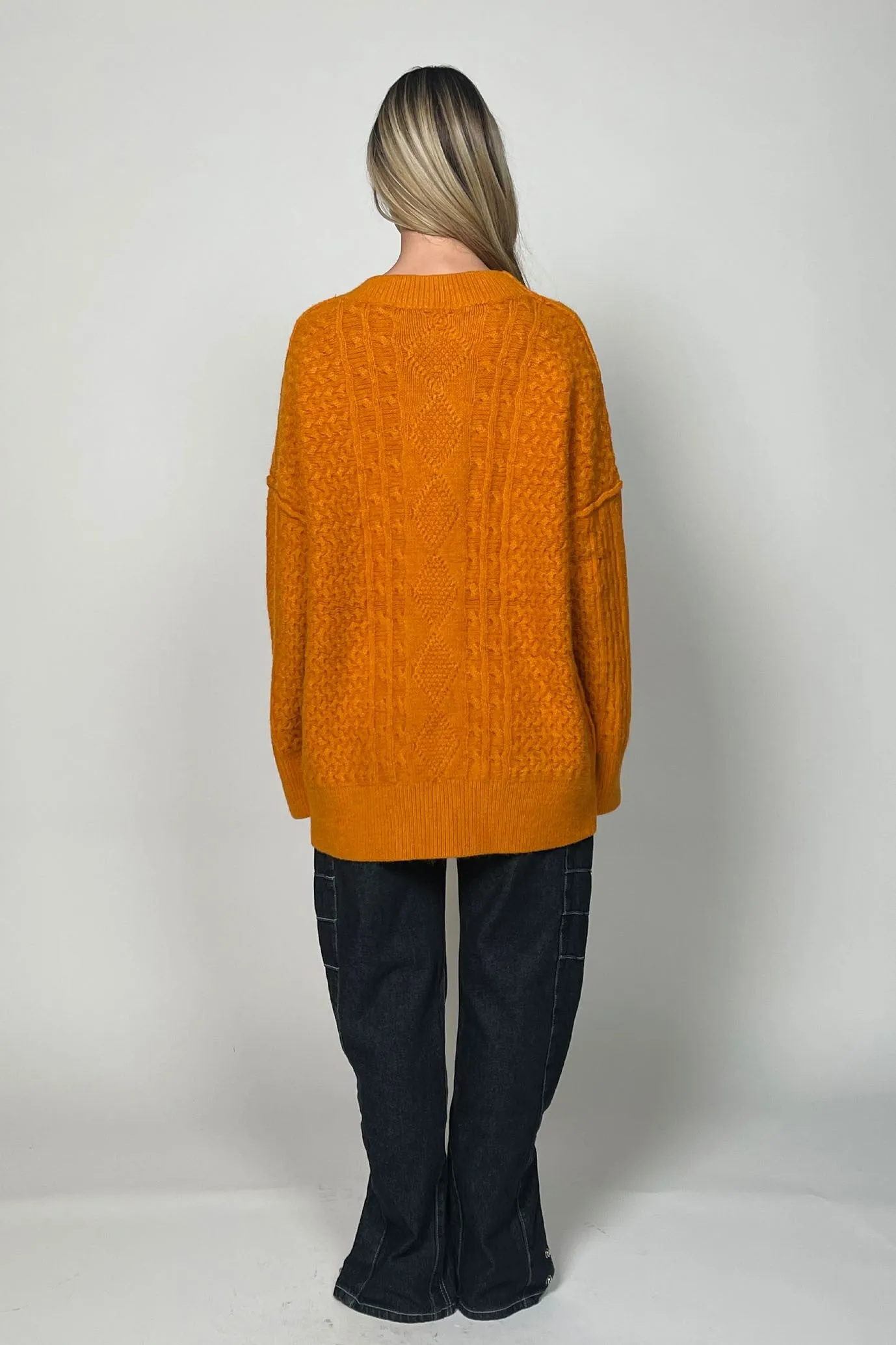 Pocket plain knitted jumper | SIMPLE KNIT