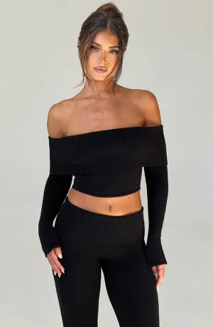 Portia Knit Top - Black