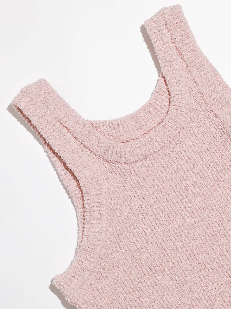 Powder pink knit top