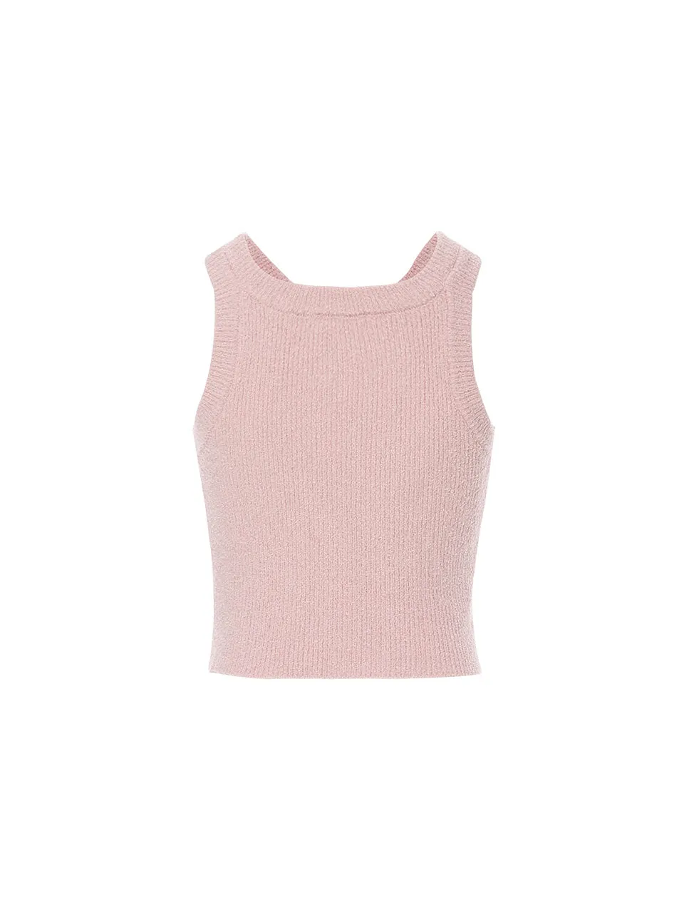 Powder pink knit top