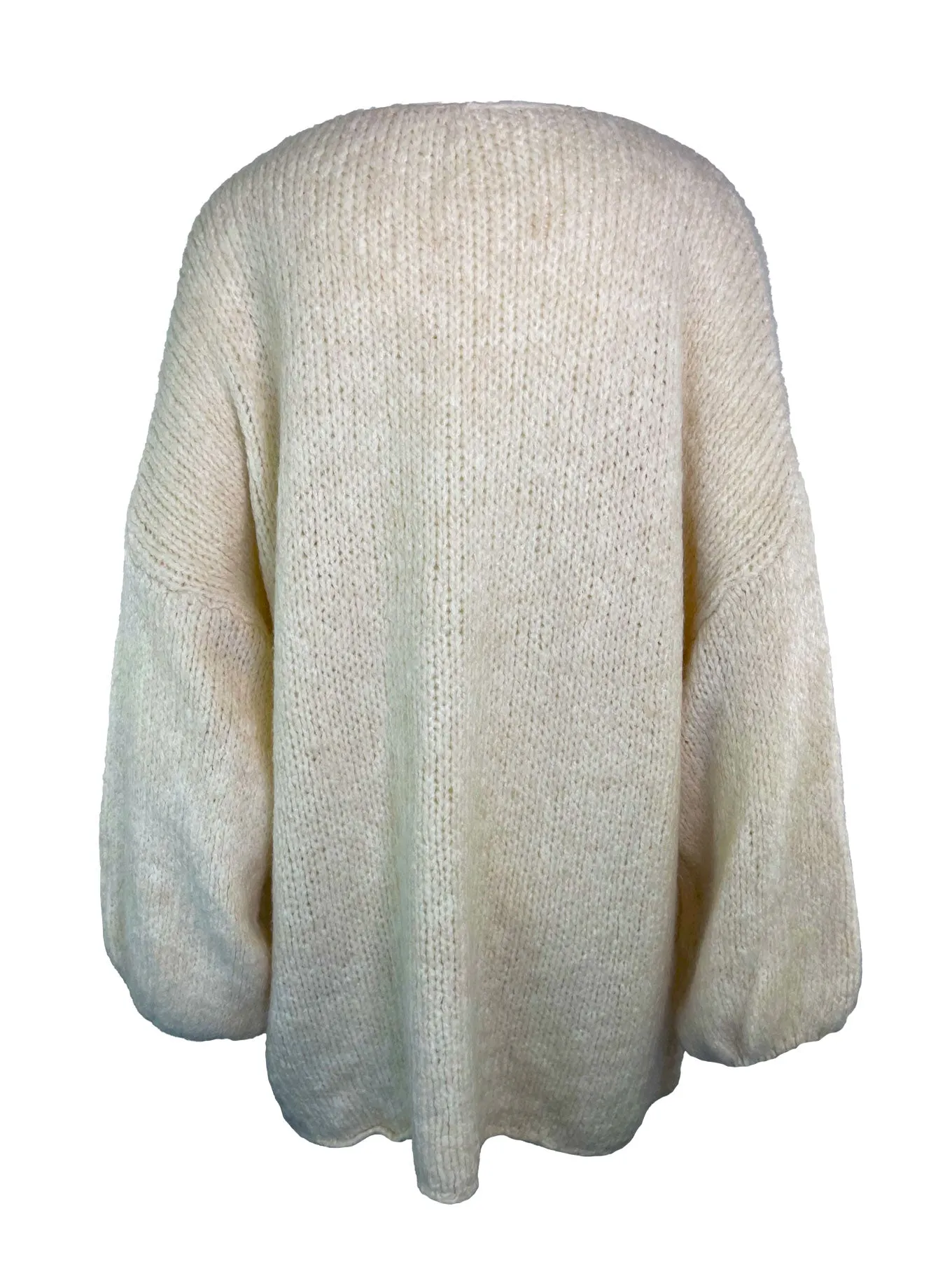 Pullover Neon Herzen creme