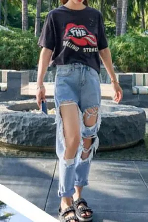PX833 Cut Out Denim Jeans