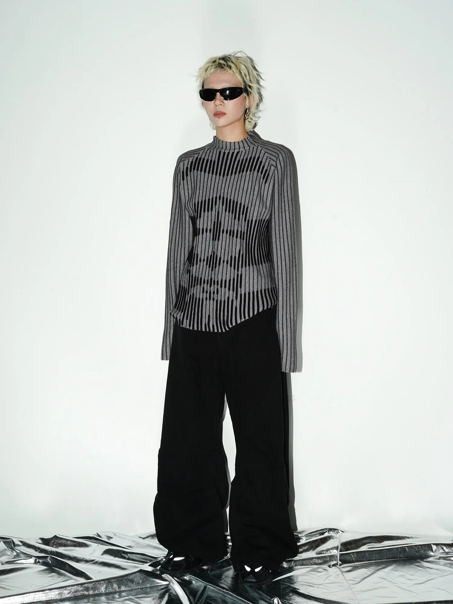 QS126B design knit top