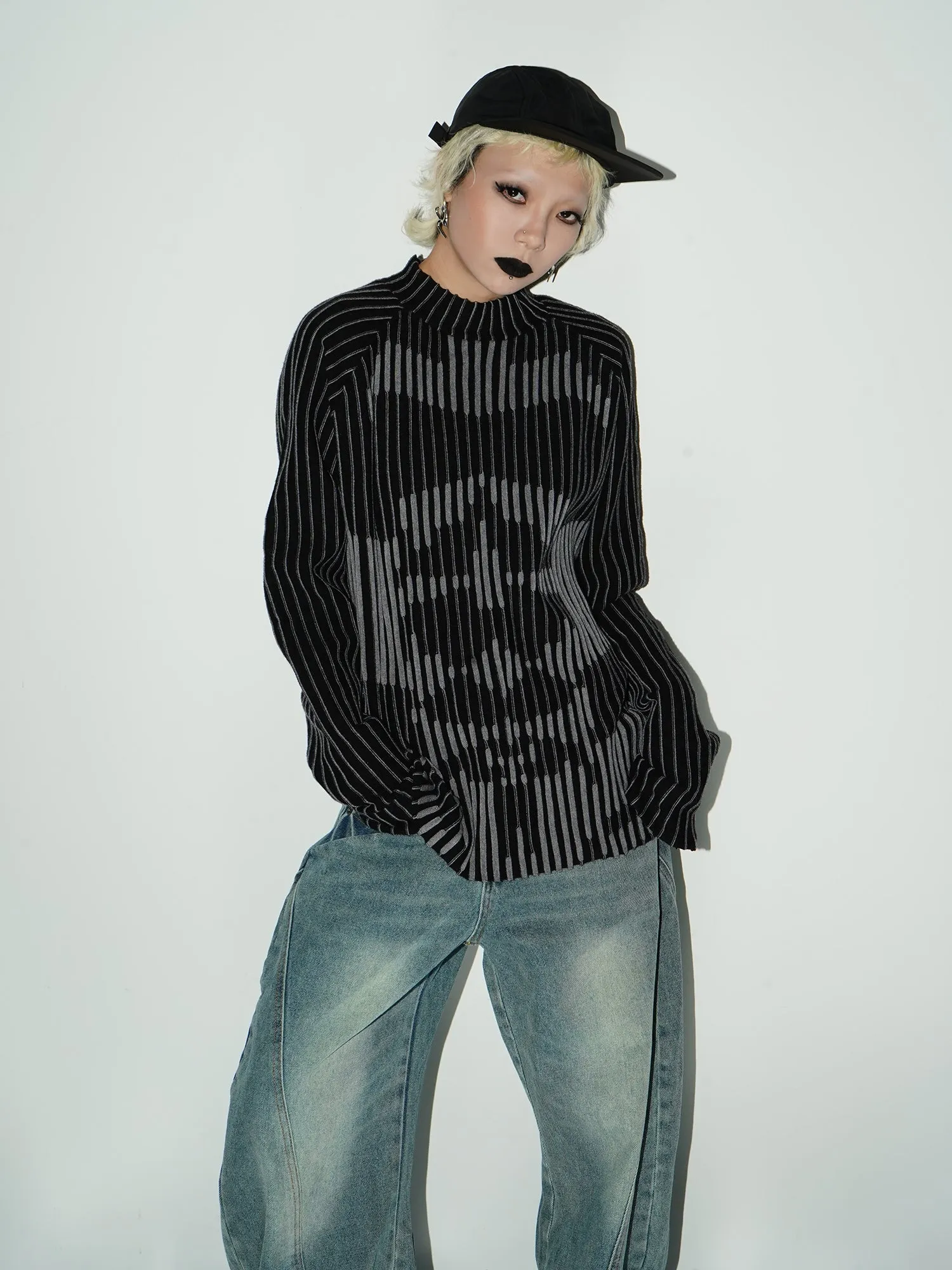 QS126B design knit top