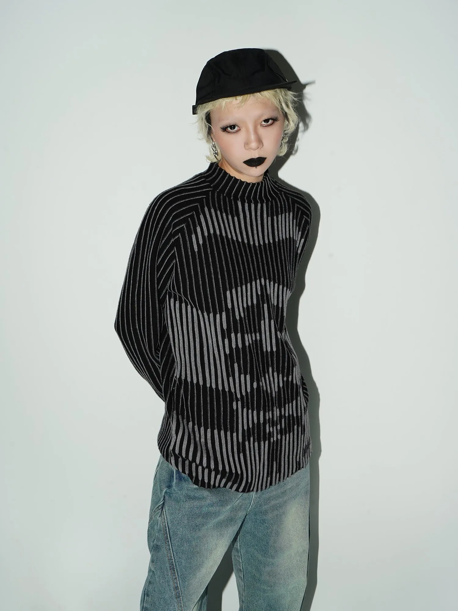 QS126B design knit top