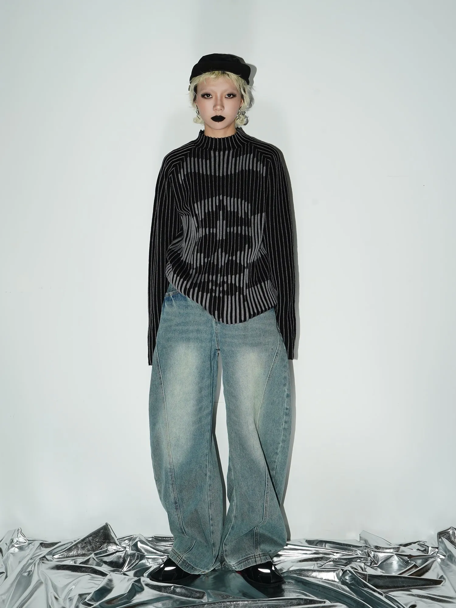 QS126B design knit top