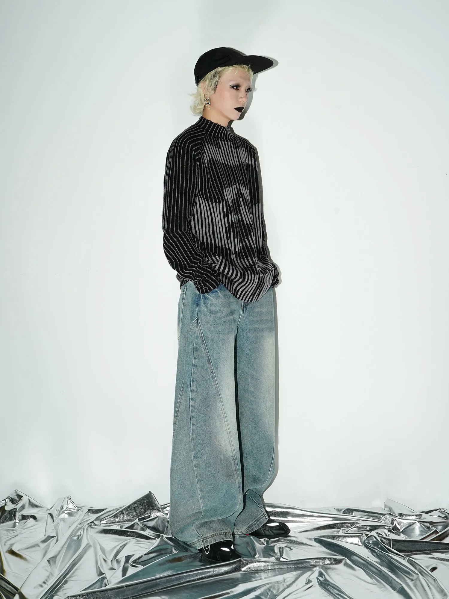 QS126B design knit top