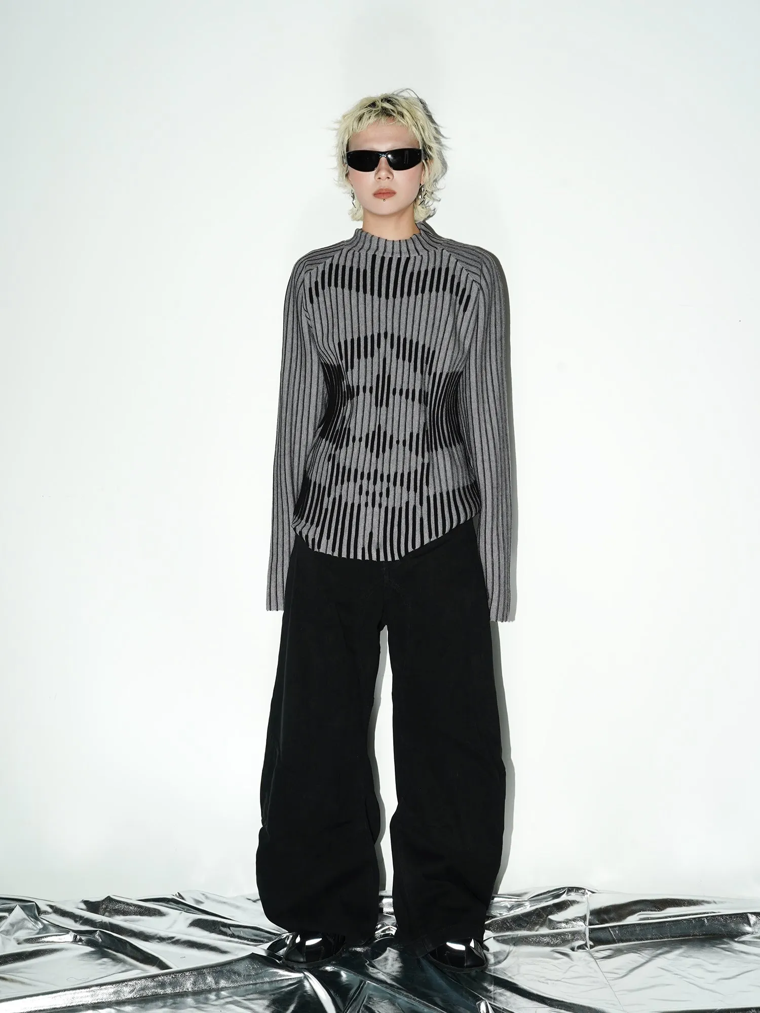 QS126B design knit top