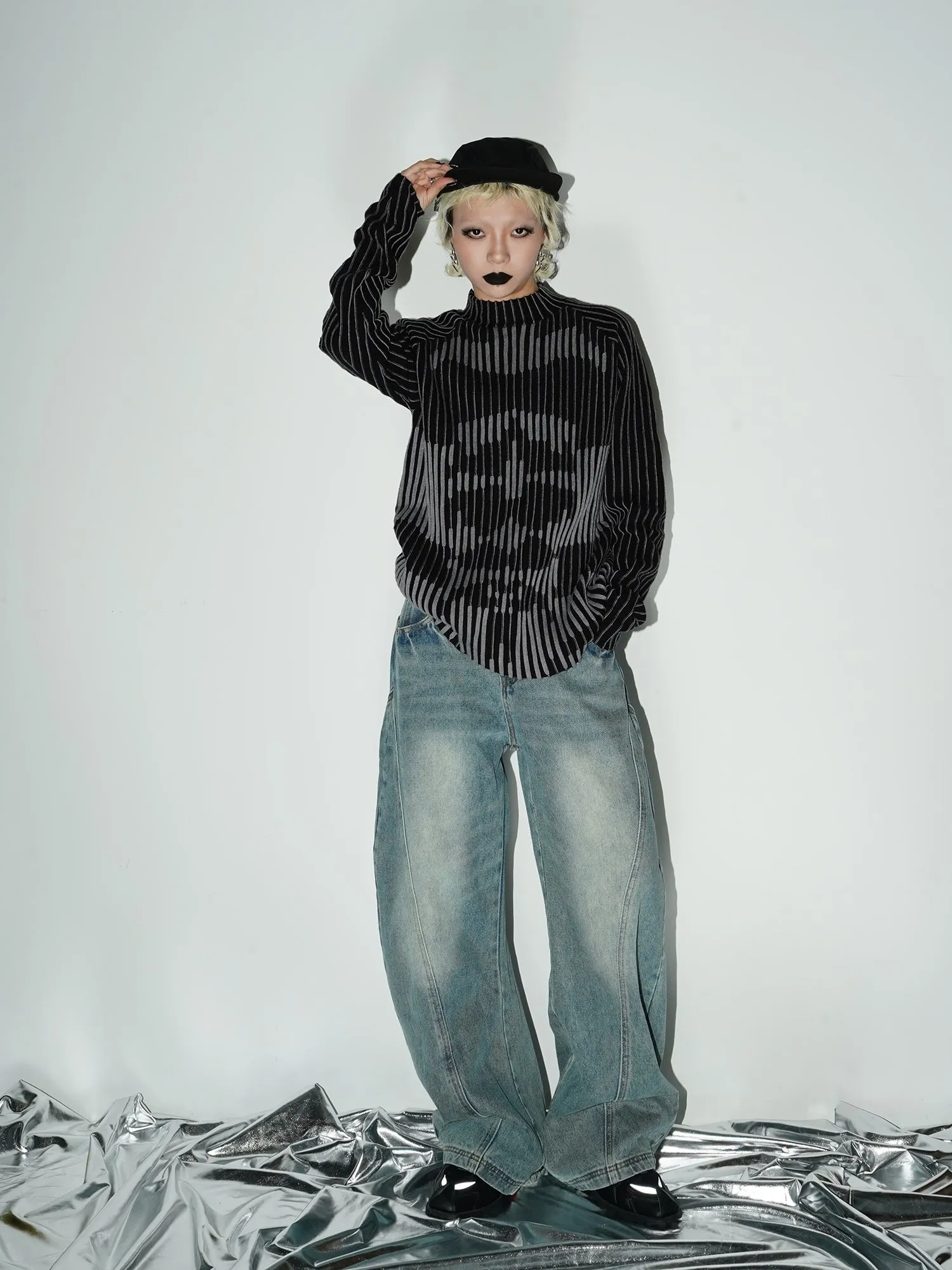 QS126B design knit top