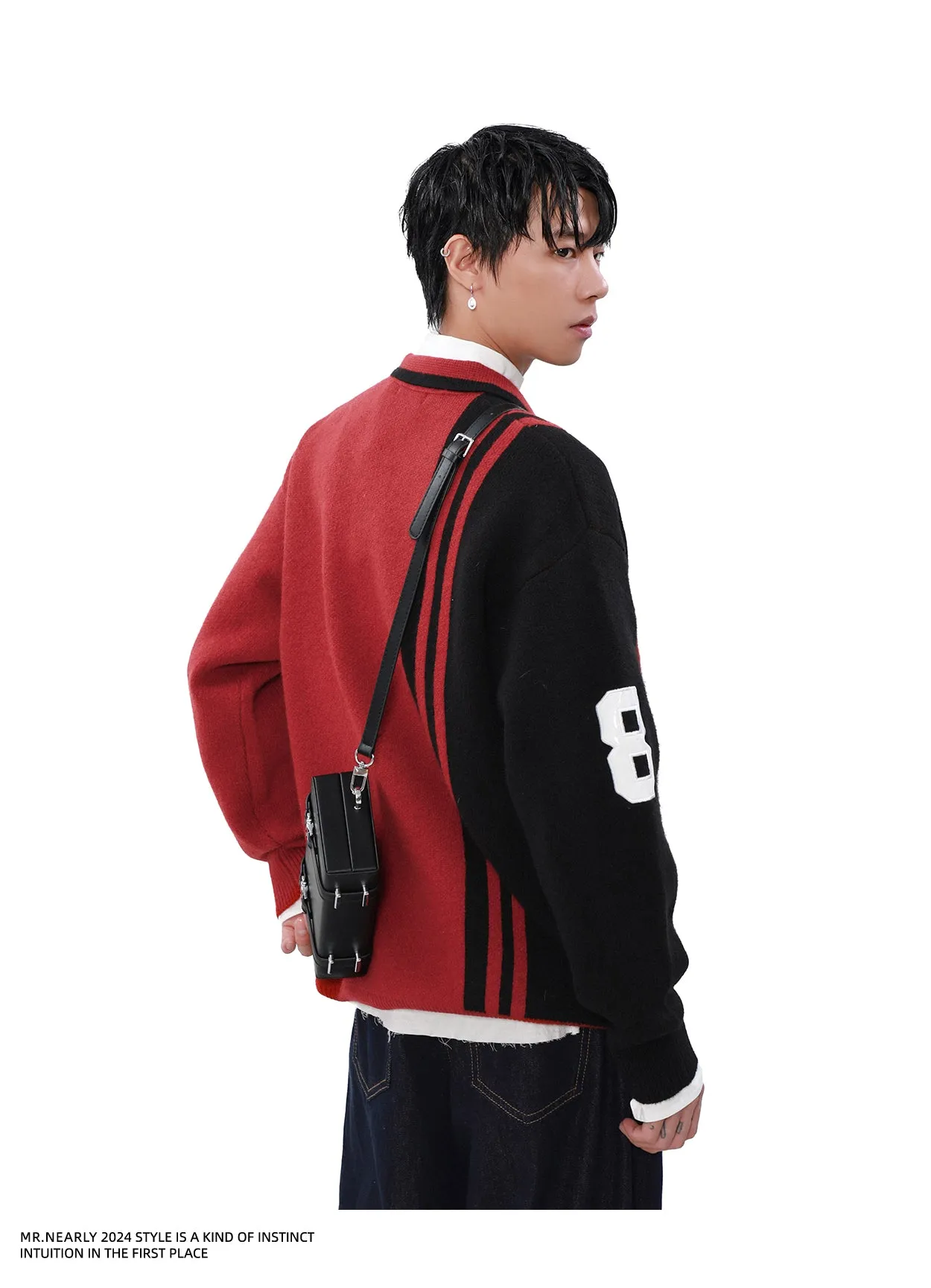 QS911A contrast knit top
