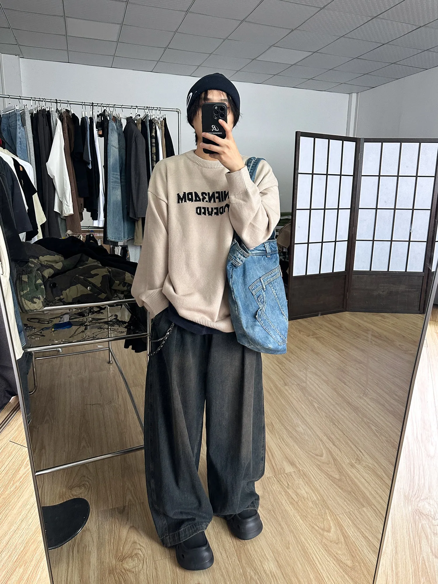 QS953A loose knit top