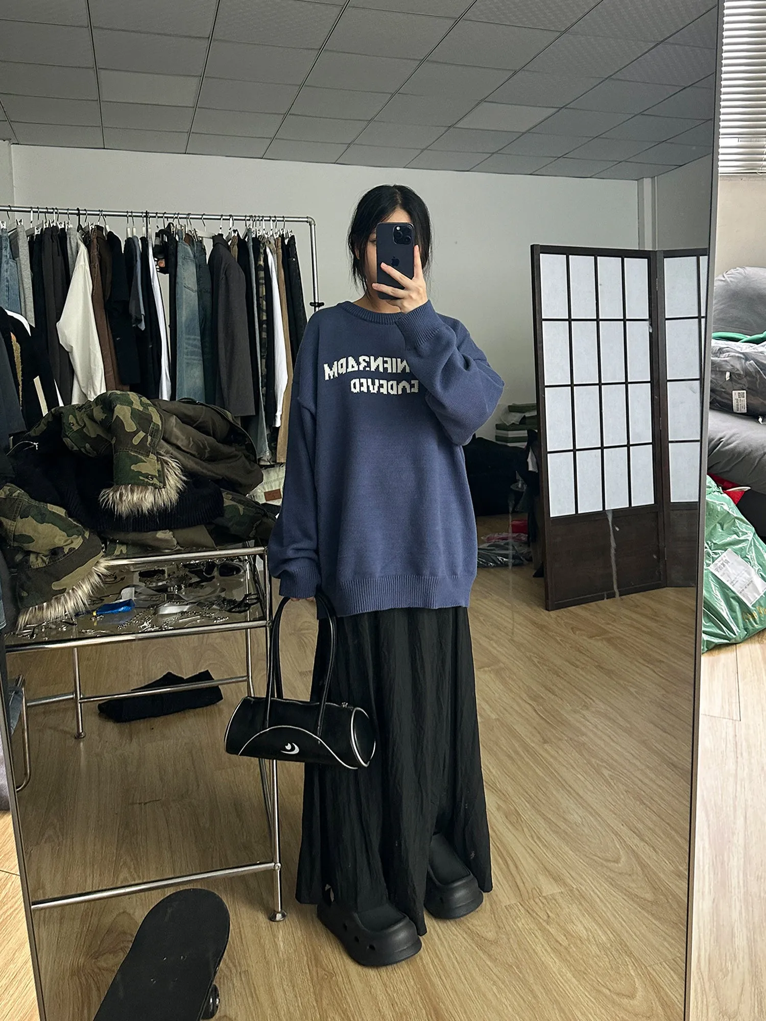 QS953A loose knit top