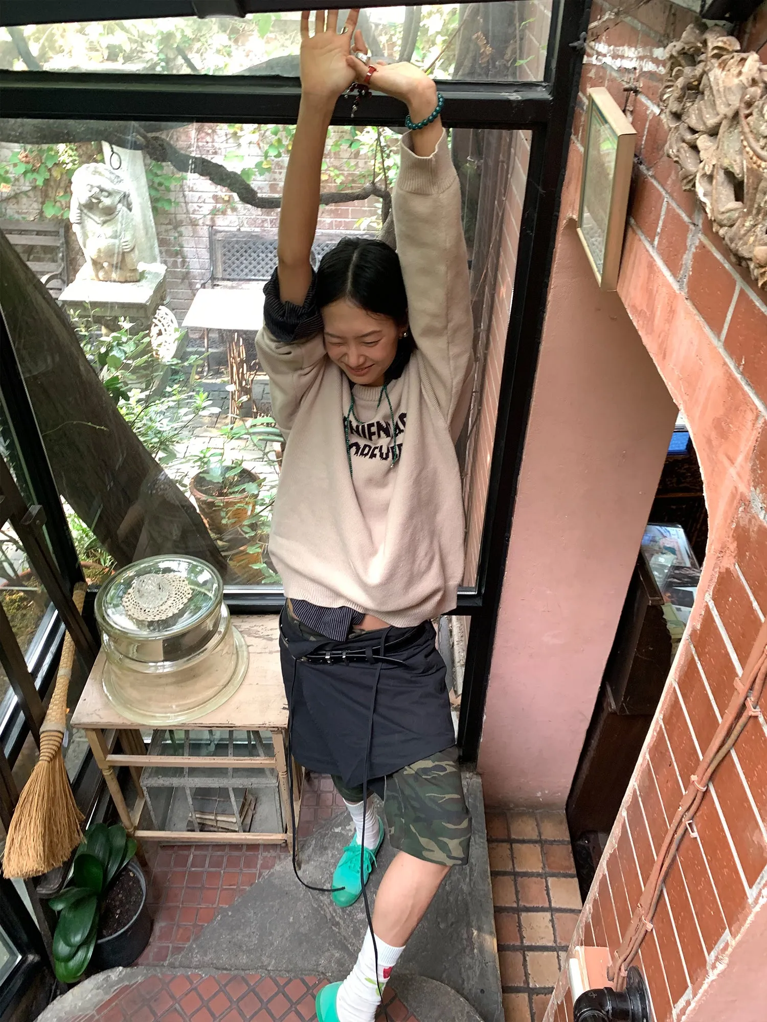 QS953A loose knit top