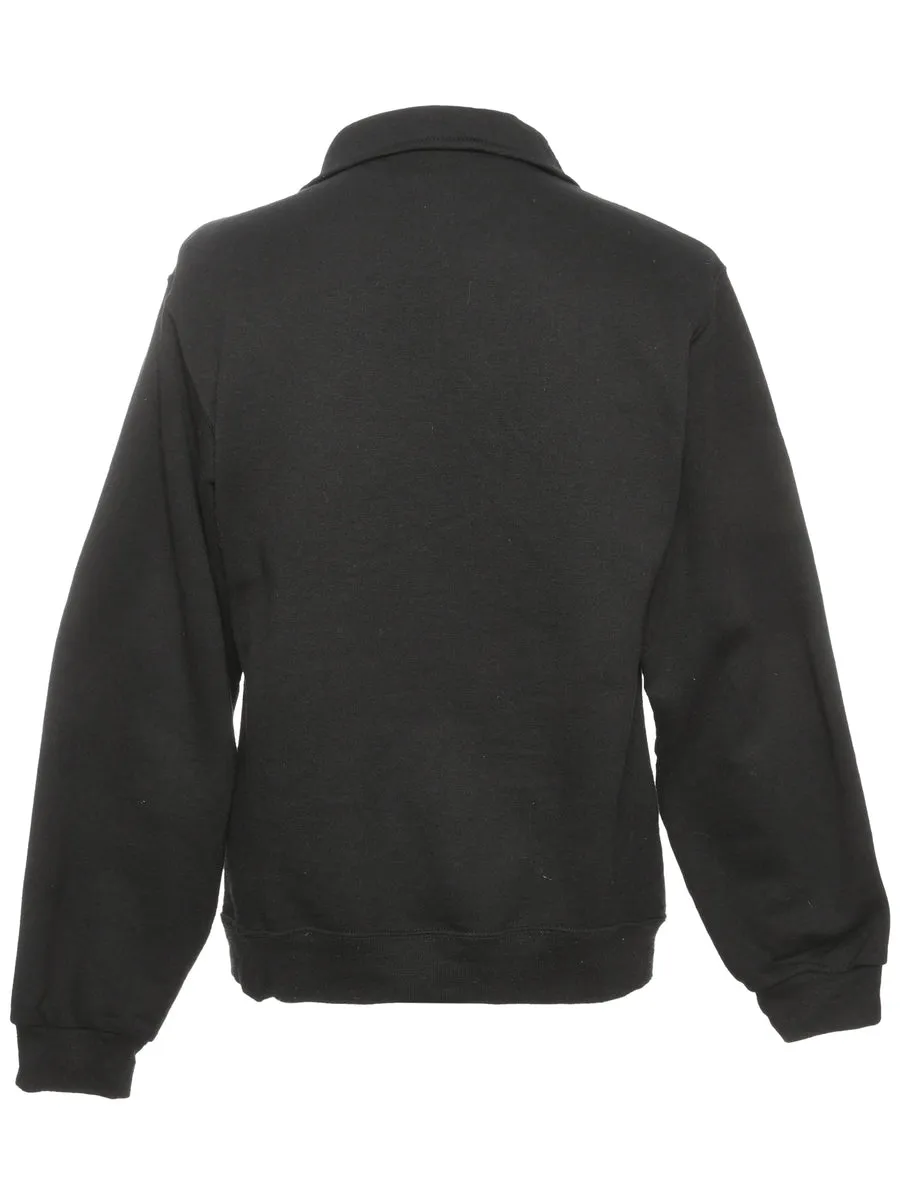 Quarter Zip Printed Sweatshirt - L
