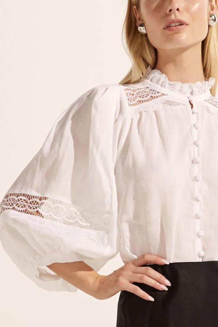 Quell Top in Porcelain
