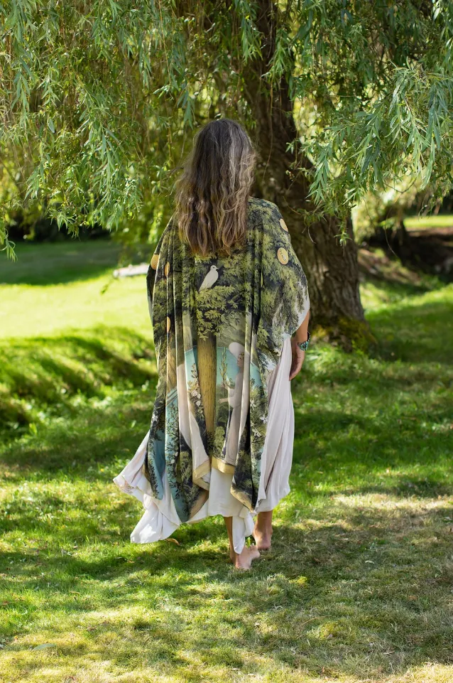 "Tree of Life" Starduster Long Kimono Jacket