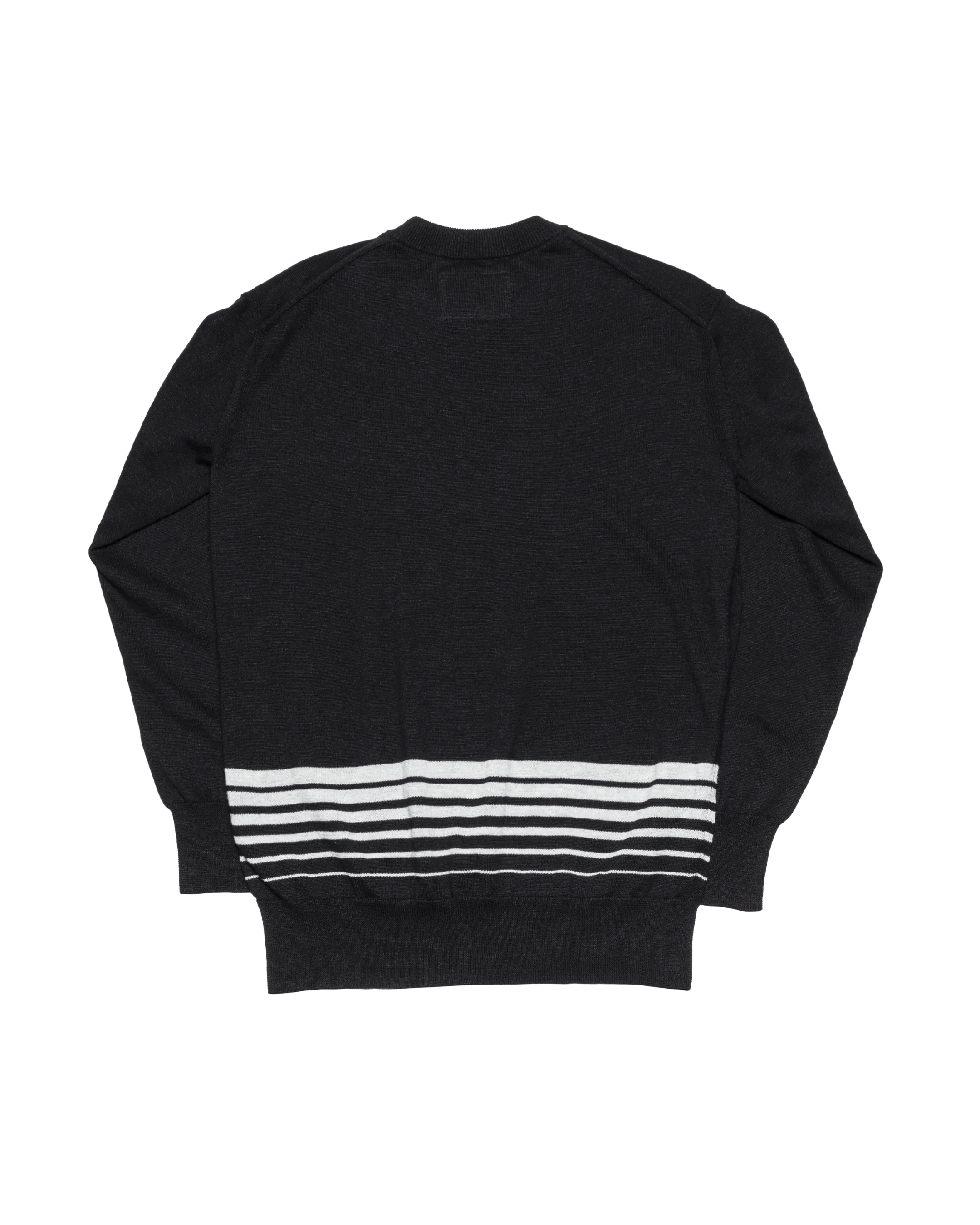 RANDOM BORDER L/S KNIT -RAMIE COTTON-