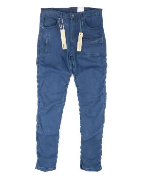REASON RUCHED DENIM JEANS M BLUE - RB23-100