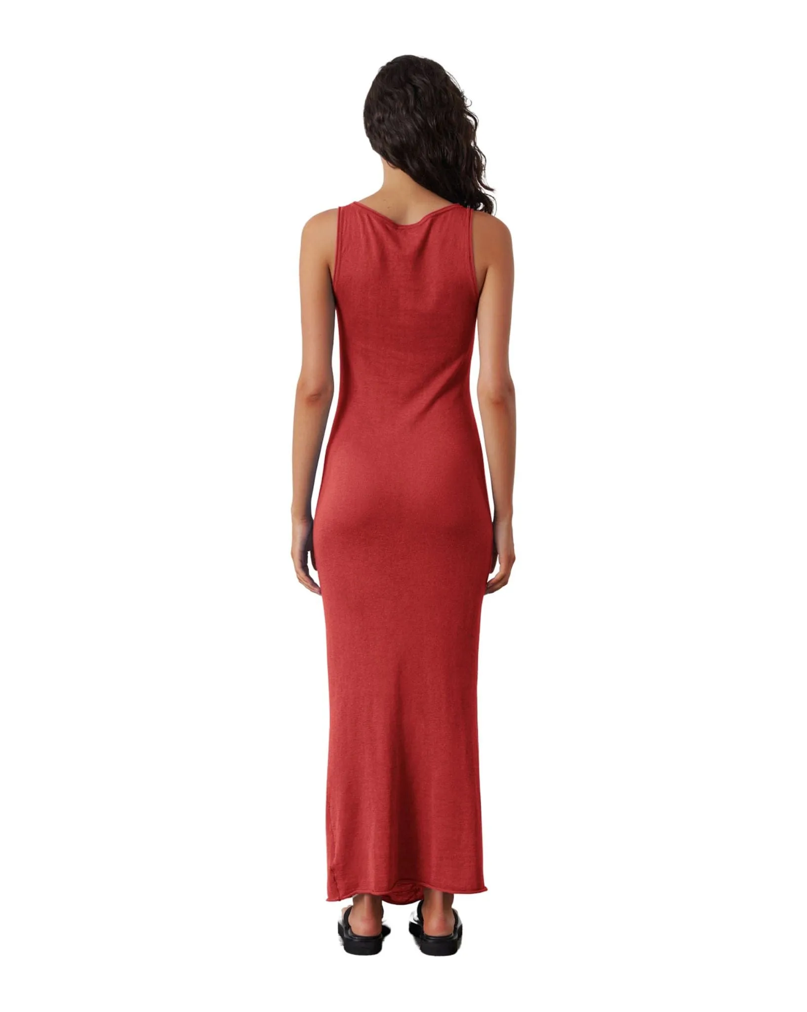 Red Contrast Knit Dress